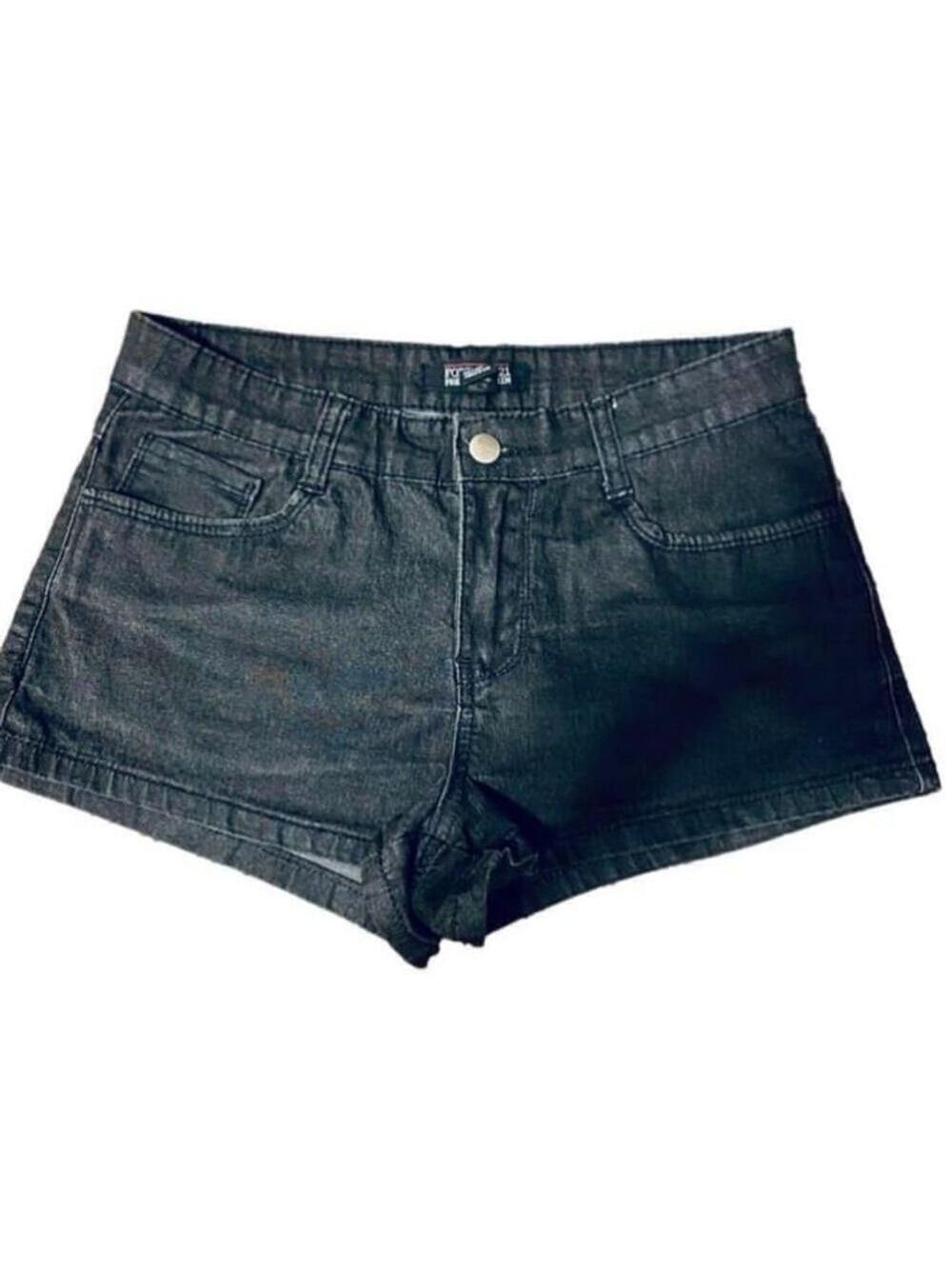 Forever 21 Black Premium Denim Jean Shorts